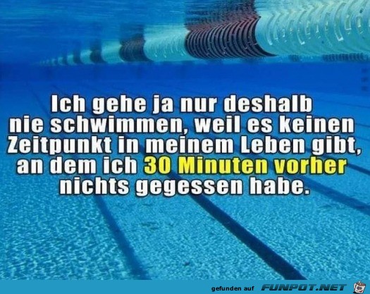 Schwimmen ist nicht mglich