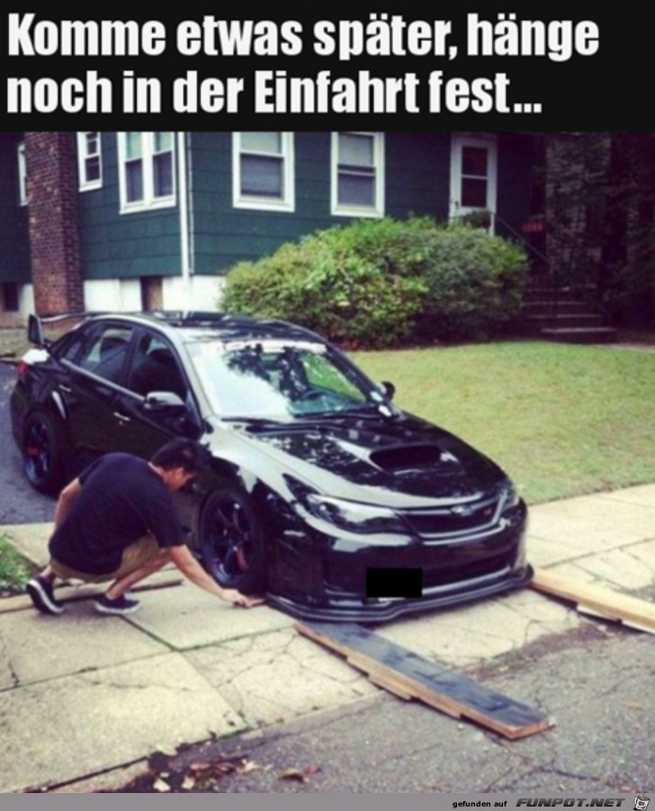 Zu tief gelegtes Auto