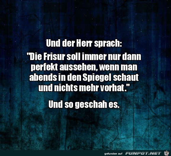 Die Sache mit der Frisur