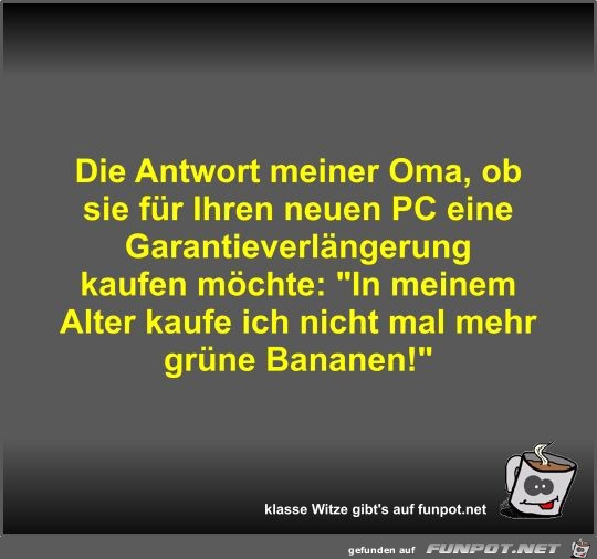 Die Antwort meiner Oma