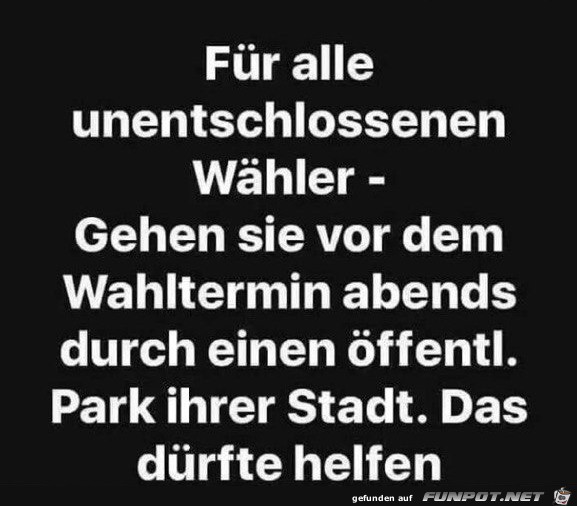 Einmal abends durch den Park gehen