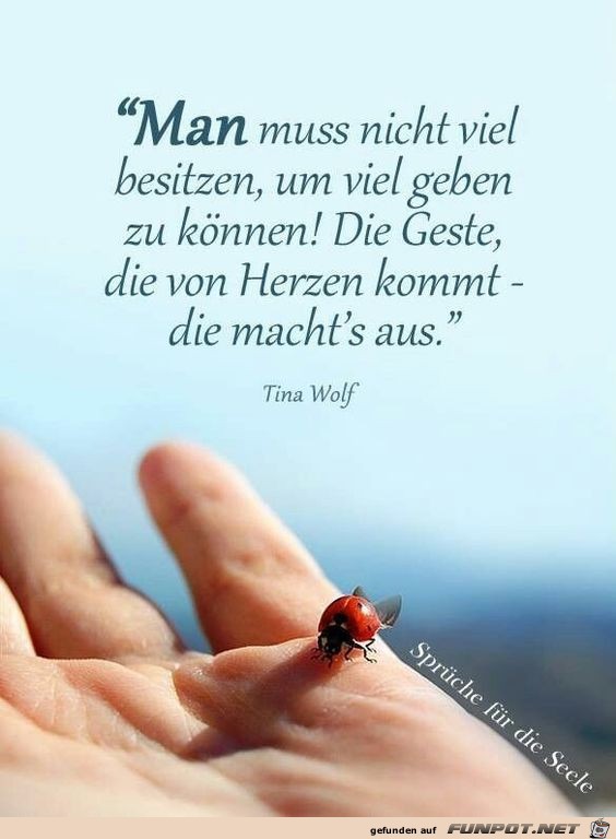 Man muss nicht viel besitzen