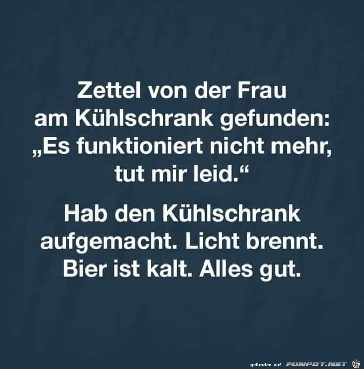 Zettel von der Frau