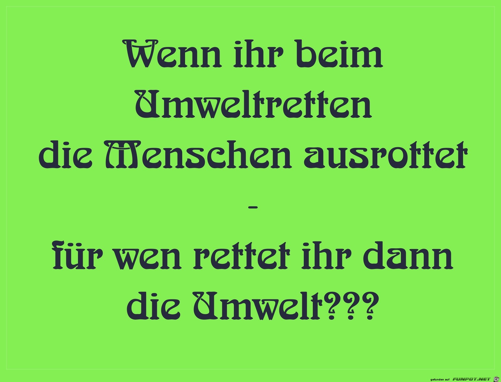 umwelt retten