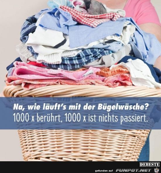 Na, wie luft's mit der Bgelwsche ?