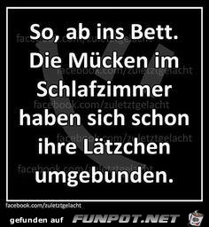 So, ab ins Bett...