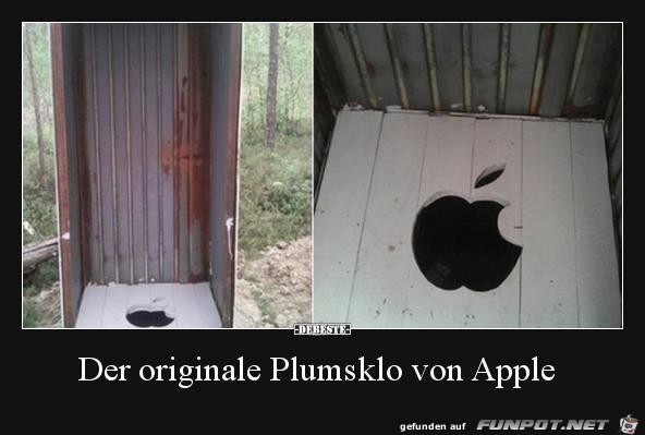 Der originale Plumpsklo von Apple Der originale Plumpsklo von Apple