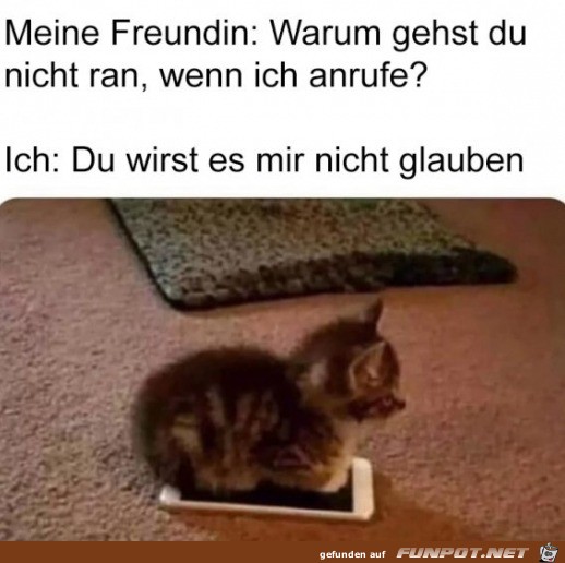 Kann nicht ans Handy