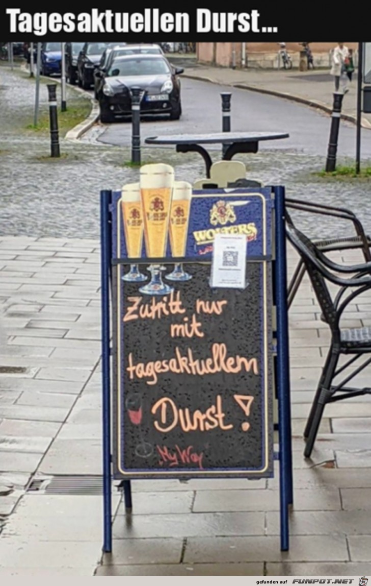 Tagesaktueller Durst