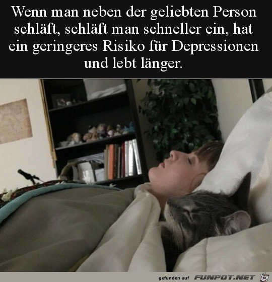 Neben der geliebten Person schlafen