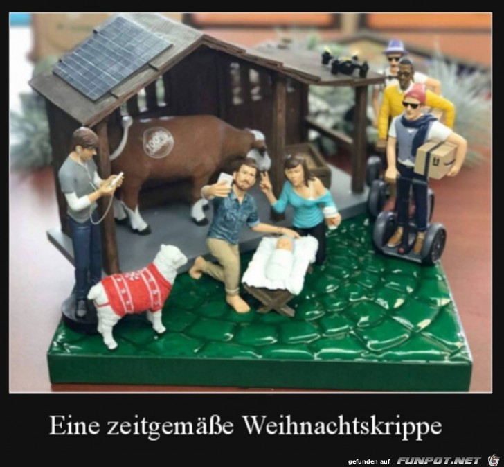 Moderne Weihnachtskrippe