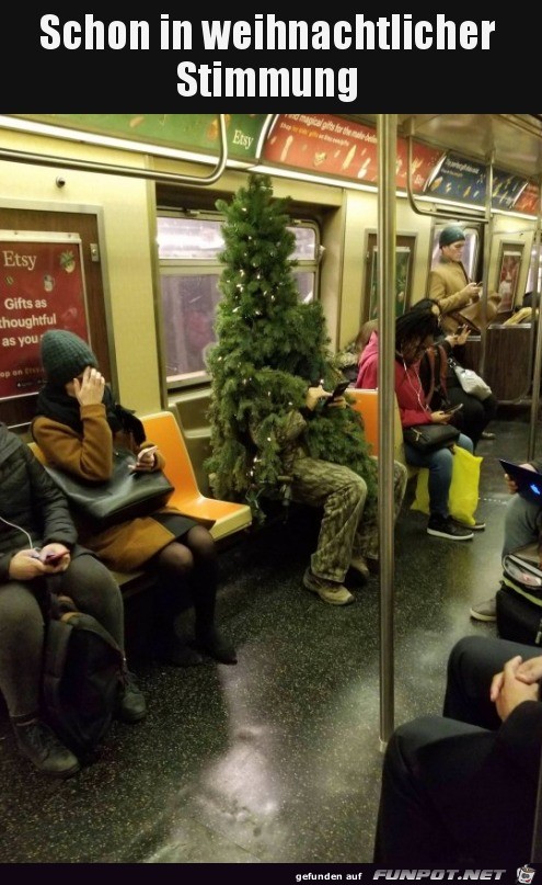Weihnachtsstimmung in der Bahn