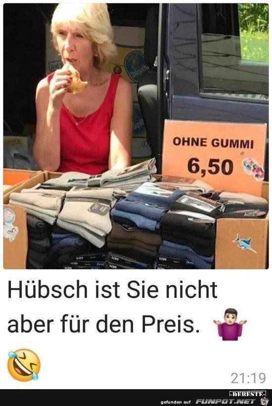 Huebsch ist sie nicht