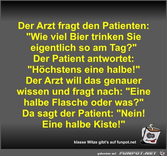 Der Arzt fragt den Patienten