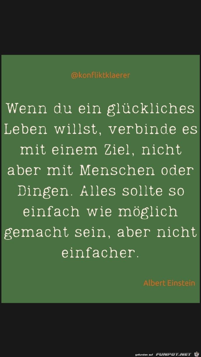 Wenn du ein glueckliches Leben willst