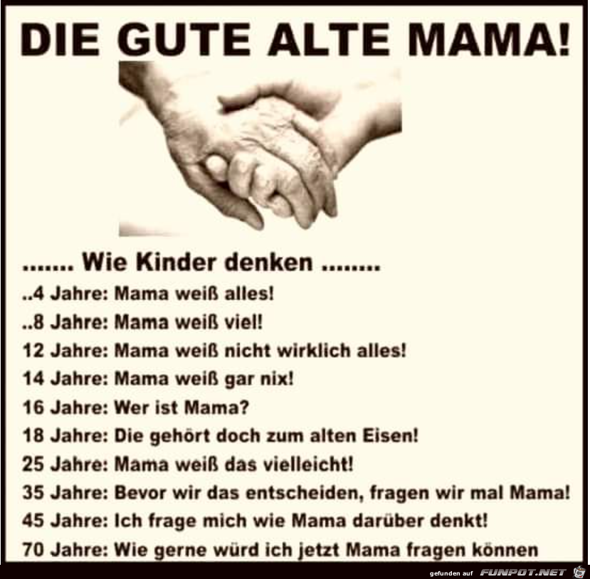 Die gute alte Mama !