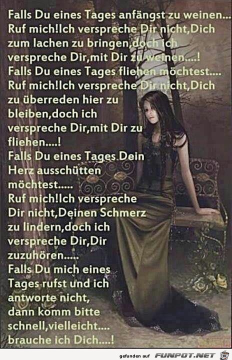 Falls du eines Tages anfaengst zu Weinen Falls du eines Tages anfaengst zu Weinen