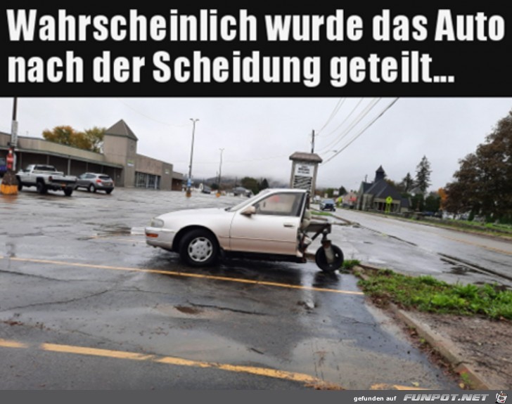 Auto wurde geteilt