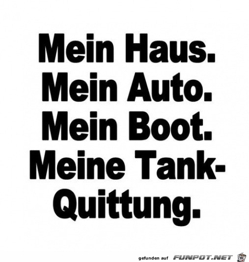 Meine Tankquittung