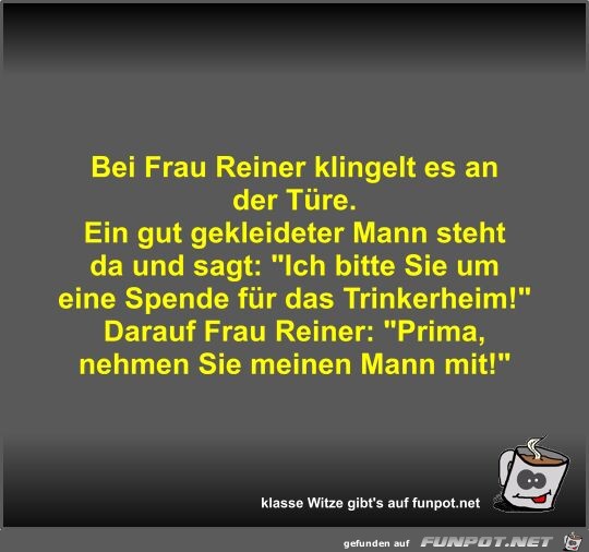 Bei Frau Reiner klingelt es an der Tre