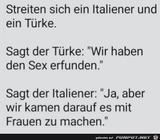 Italiener und Tuerke