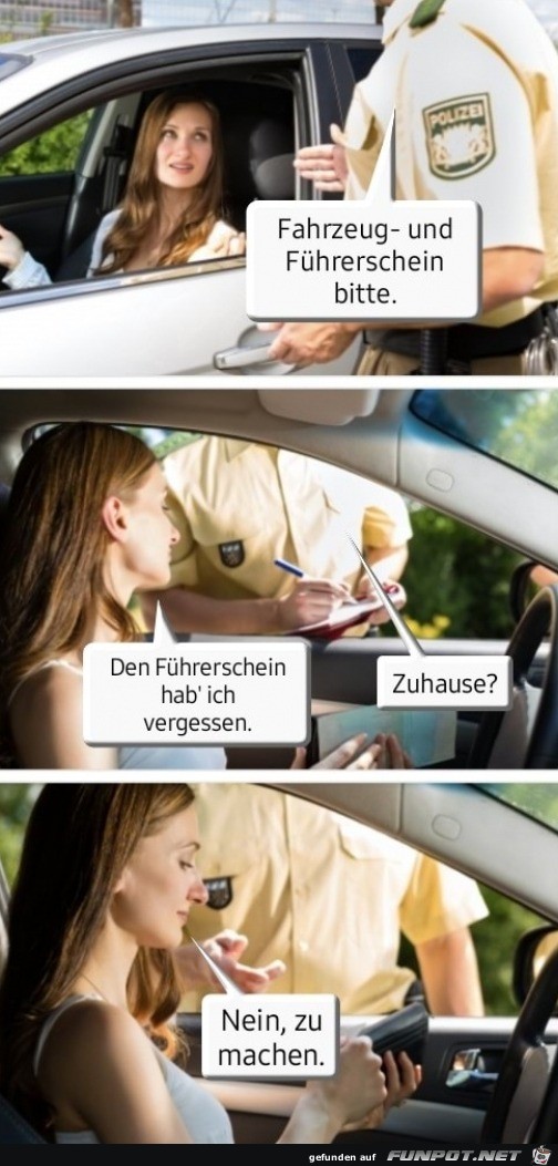 Fhrerschein vergessen