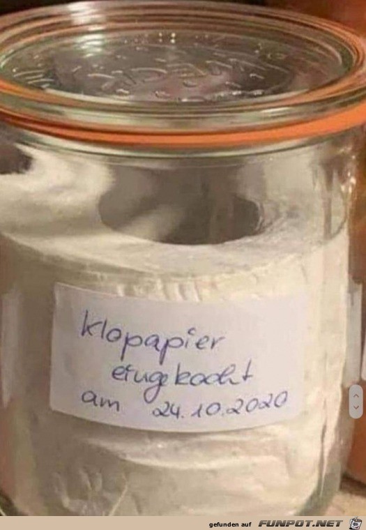 Eingekochtes Klopapier