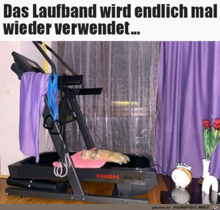 Laufband wird benutzt