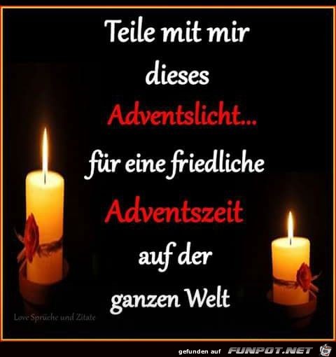 Teile mit mir dieses Adventlicht