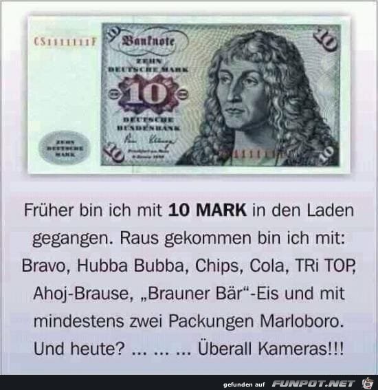 Frueher mit 10 Mark