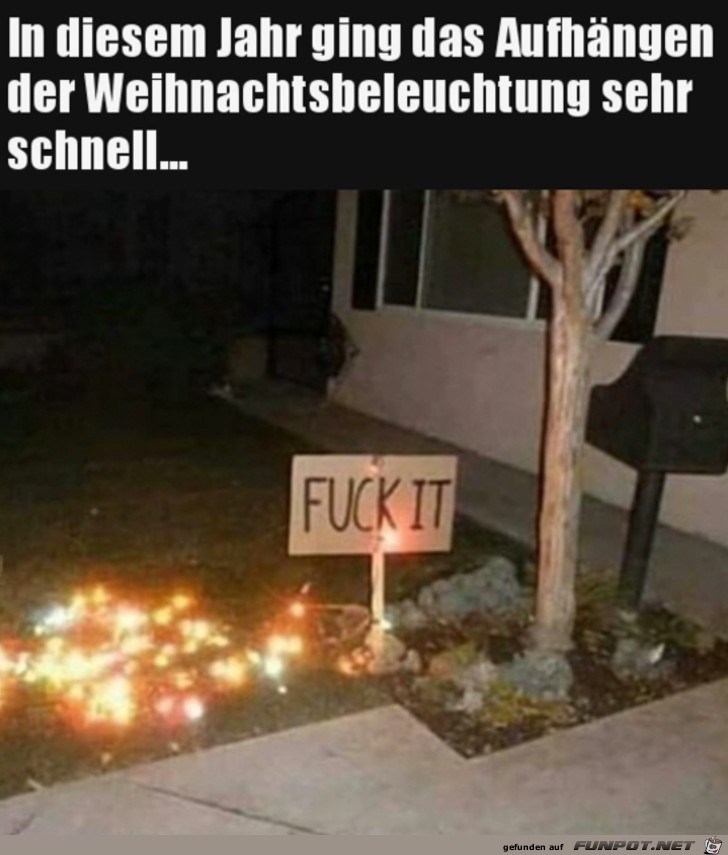 Genervt von der Weihnachtsbeleuchtung