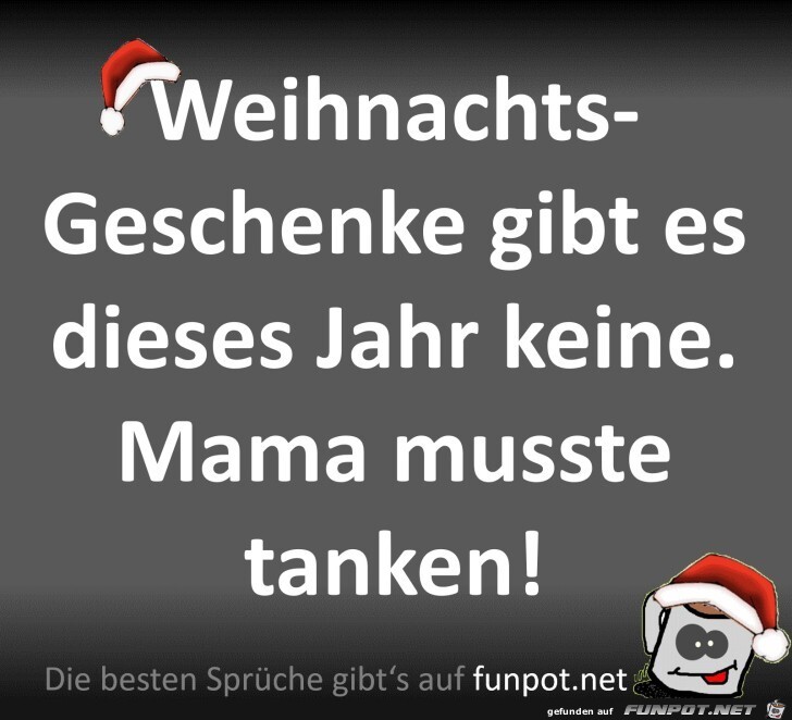 Weihnachtsgeschenke gibt es nicht