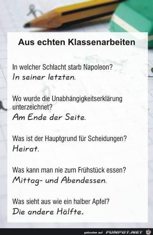 Klassenarbeiten