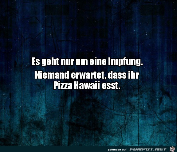 Nur eine Impfung