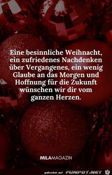 Eine besinnliche Weihnachtszeit