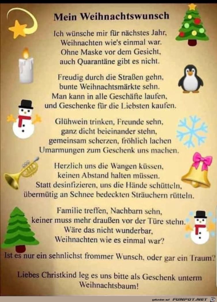 Mein Weihnachtswunsch