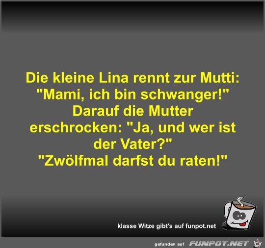 Die kleine Lina rennt zur Mutti