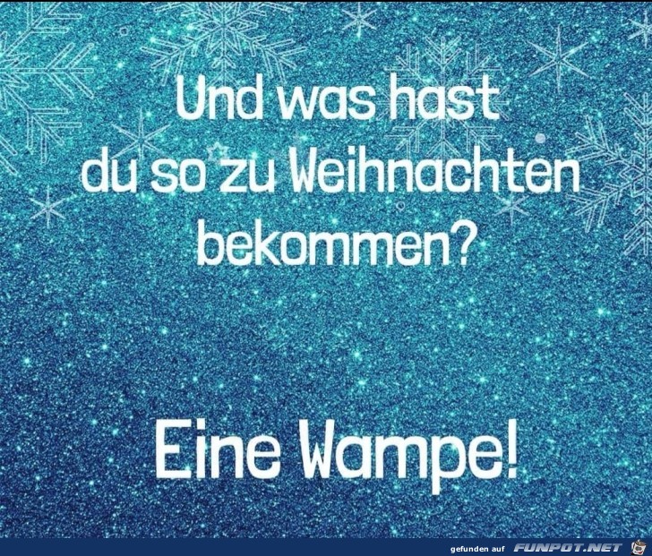 Was hast du zu Weihnachten bekommen?