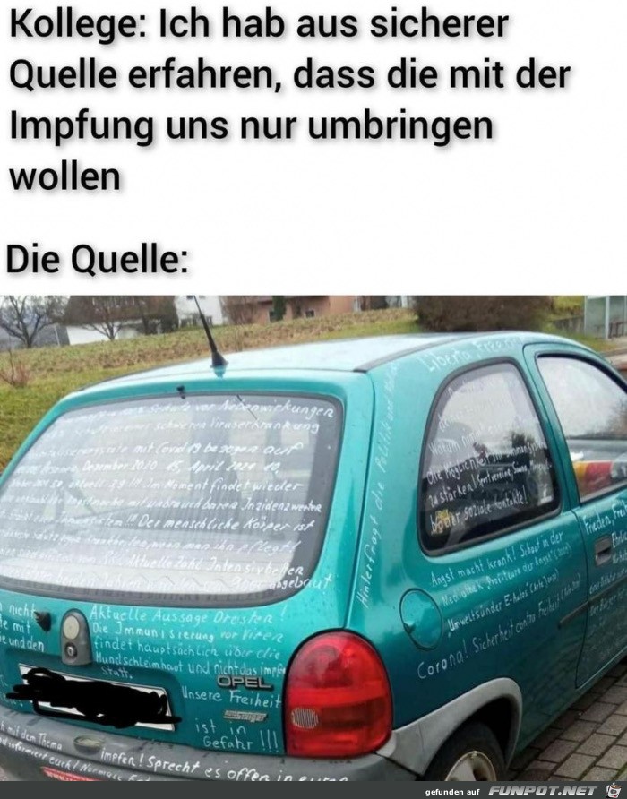 Dann muss es ja wohl stimmen