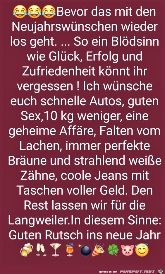 Die Sache mit den Neujahrswnschen