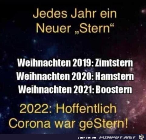 Jedes Jahr ein Stern