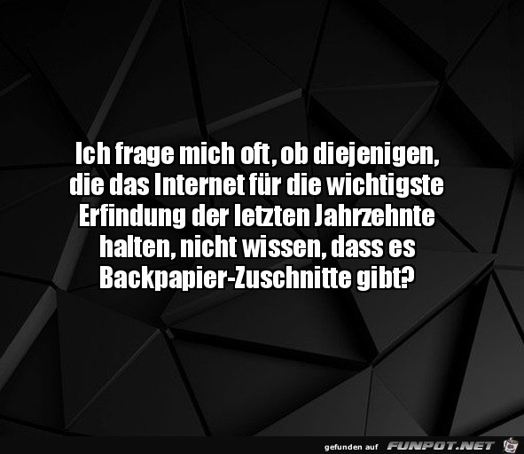 Backpapier-Zuschnitte