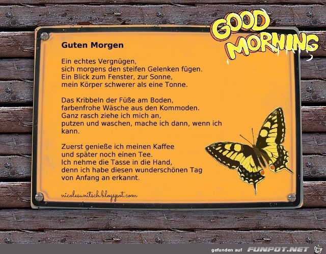 Guten Morgen Gedicht