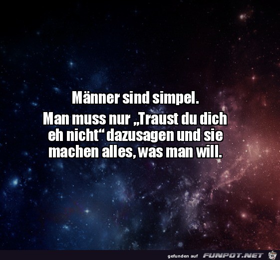 Mnner sind simpel