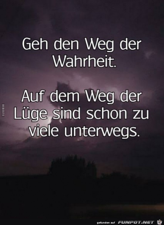 Geh den Weg der Wahrheit