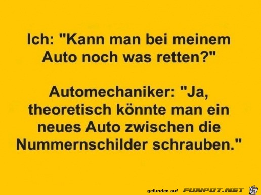 Auto ist nicht zu retten