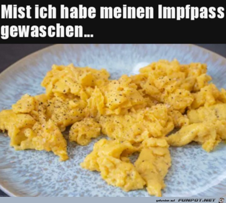 Impfpass gewaschen