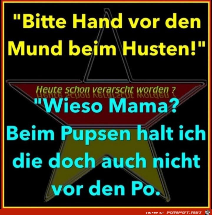 Hand vor den Mund