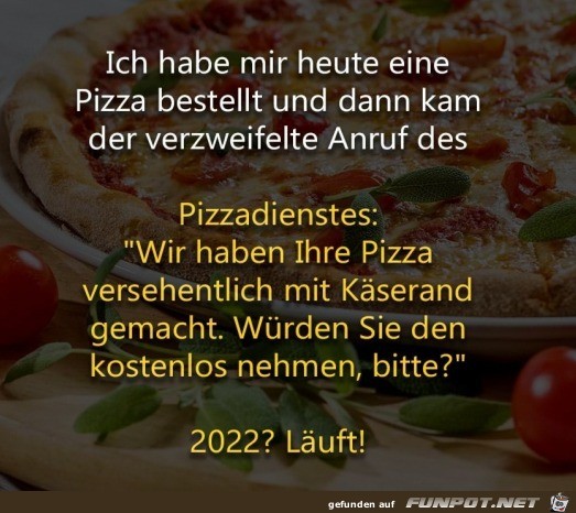 Anruf vom Pizzadienst