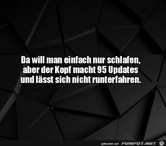 Der Kopf macht Updates